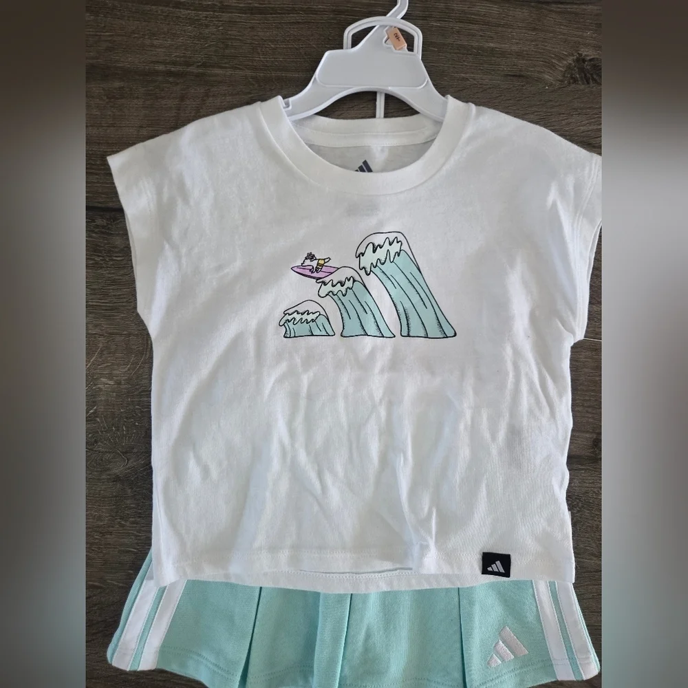 Adidas Girls Top & Skort Set Size 2t NWT